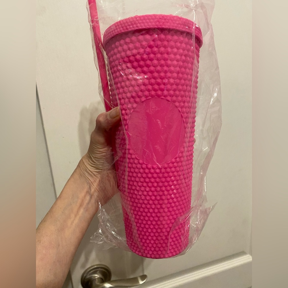 32oz Hot Pink Textured Tumbler